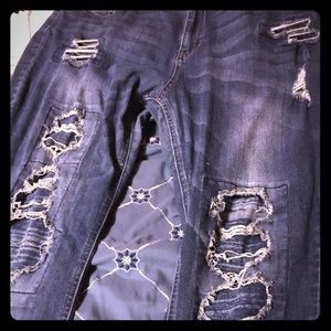 Blue Jean skinny Jeggings w/ holes 22